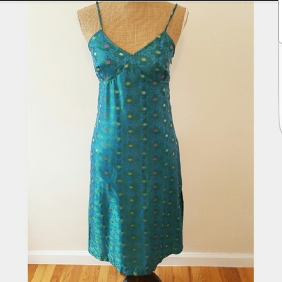 Free People Dresses & Skirts - Free People Brocade Spaghetti Strap Midi Dress